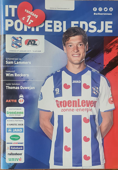 AZ Programma 27-jan-2019 Heerenveen uit